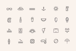 Beach and Summer Icons: Elevate Your Designs with Versatile Vector Graphics