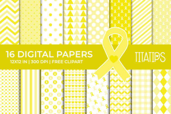 Childhood Cancer Awareness Digital Paper: A Versatile Resource for Creative Projects