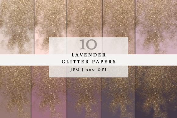 Lavender Lilac Glitter Paper Backgrounds