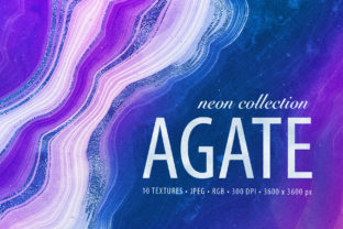 Neon Agate Stone Textures