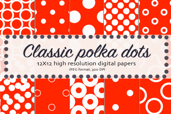 Polka Dots Digital Paper 10 Set Pattern: A Versatile Design Resource