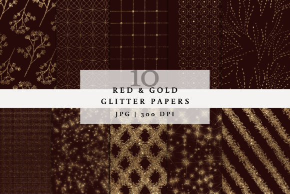 Red Gold Glitter Backgrounds: A Versatile Resource for Creative Professionals