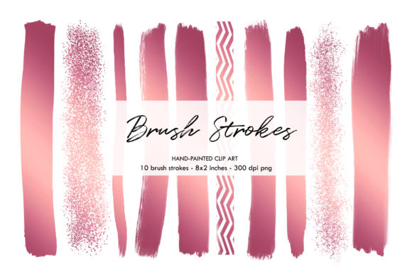 Rose Gold Brush Strokes: A Versatile Digital Art Resource