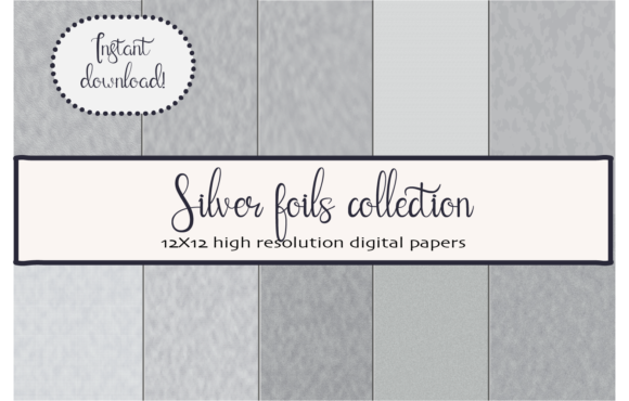 Set of 10 Silver Foils Digital Papers: A Strategic Tool for Creative and Professional Projects