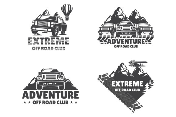 Set of off-road Cars, Vector Set Logos for Business and Creative Use