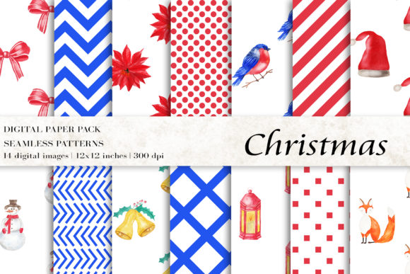 Watercolor Christmas Digital Papers: A Versatile Resource for Creative and Professional Use