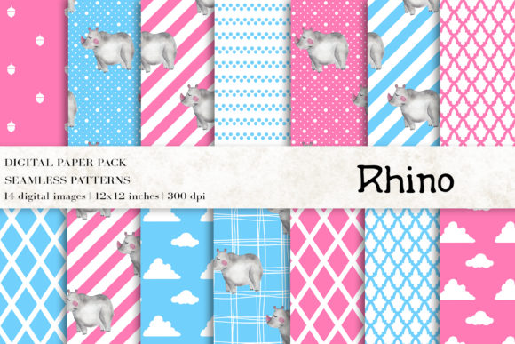 Watercolor Rhino Digital Papers: A Versatile Creative Resource